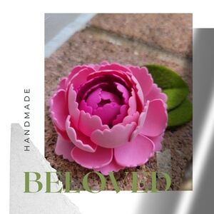 Flower Floral Hair Clip Pink Ombre Props Women Girls Boutique Unique Gift